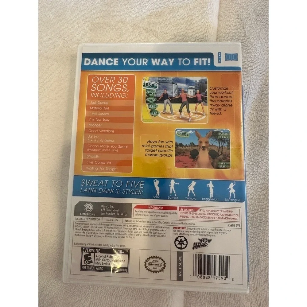 Wii Dance Workout‎ Gold's Gym Video Game 2010 Ubisoft, unopened